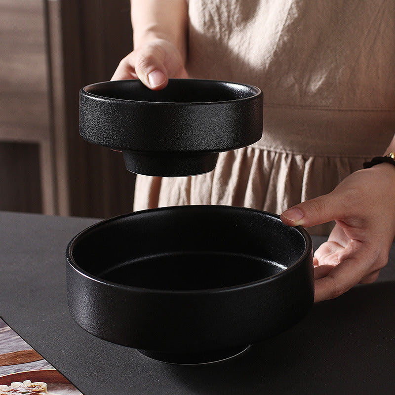 Commercial Ramen Noodles In Ceramic Frosted Bowl Bowl